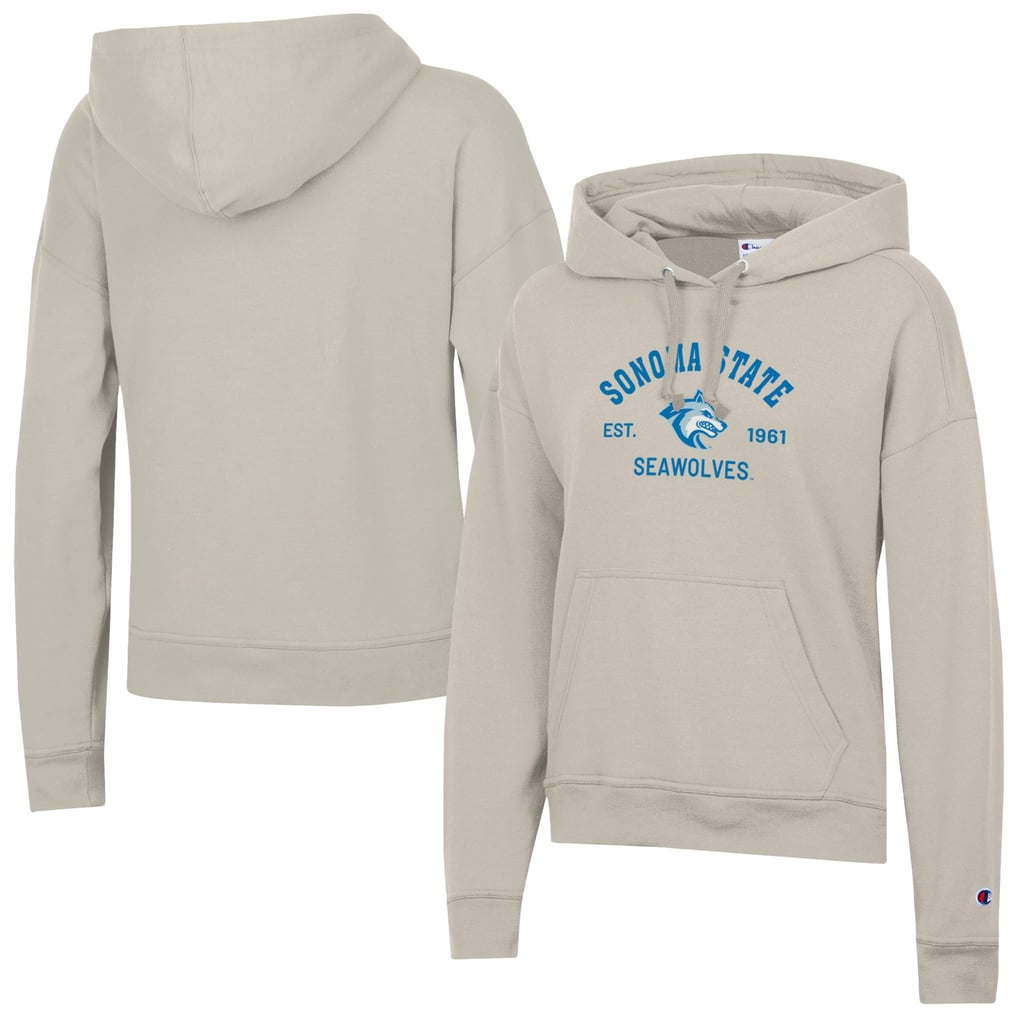  Sonoma State Seawolves Champion Women's Powerblend Fleece Pullover Hoodie - Oatmeal